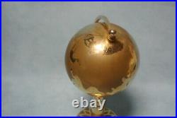 Vintage German Brass Globe Cigarette Holder Dispenser 1950 MCM