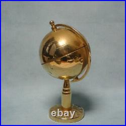 Vintage German Brass Globe Cigarette Holder Dispenser 1950 MCM