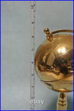 Vintage German Brass Globe Cigarette Holder Dispenser 1950 MCM