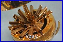 Vintage German Brass Globe Cigarette Holder Dispenser 1950 MCM