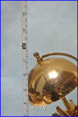 Vintage German Brass Globe Cigarette Holder Dispenser 1950 MCM