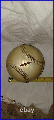 Vintage German Cigarette Dispenser PopUp Baseball Shape Brass & Metal MCM 1950's