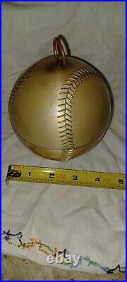 Vintage German Cigarette Dispenser PopUp Baseball Shape Brass & Metal MCM 1950's