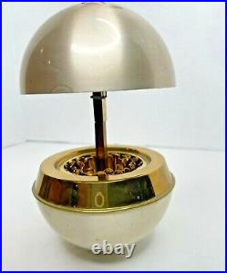 Vintage German Cigarette Dispenser Pop Up Globe Shape Brass & Metal MCM 1950's