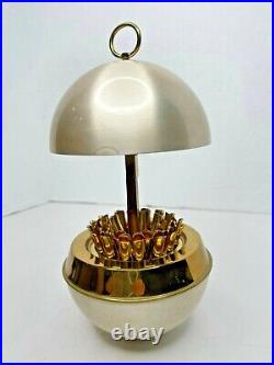 Vintage German Cigarette Dispenser Pop Up Globe Shape Brass & Metal MCM 1950's