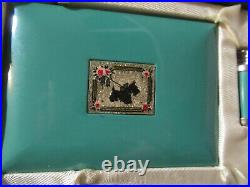 Vintage Girey Cigarette Case and Lighter Set 1930's Scottie Dog