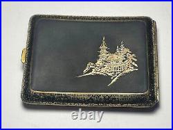 Vintage Japanese Amita Damascene Cigarette Case