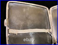 Vintage Japanese Antique Sterling Silver Mixed Metal Cigarette Case Preowned