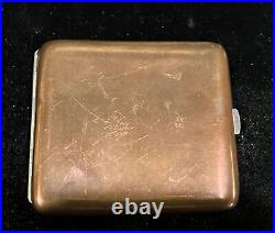 Vintage Japanese Antique Sterling Silver Mixed Metal Cigarette Case Preowned