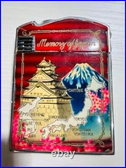 Vintage Japanese Cigarette Case Mount Fuji & Castle Scene Memory Of Japan Rare