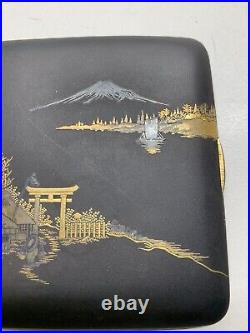 Vintage Japanese Japan Damascene Metal Cigarette Storage Case Post WW2