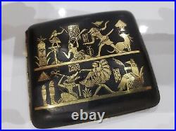 Vintage Japanese Komai Damascene, Gold Cigarette Case 40/2