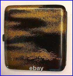 Vintage Japanese Maki-e All Lacquer Gold Dust Cigarette Case