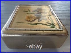 Vintage Jolie Cigarette Floral Pack Holder Case Trigger Action Made In France