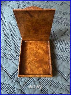 Vintage Karelian birch CIGARETTE CASE / card holder featuring Airedale Terrier