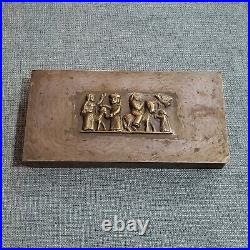 Vintage Magrit Tevan Hungarian Metal Bronze Cigarette Box Case