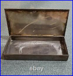 Vintage Magrit Tevan Hungarian Metal Bronze Cigarette Box Case