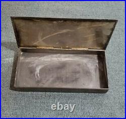 Vintage Magrit Tevan Hungarian Metal Bronze Cigarette Box Case