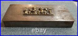 Vintage Magrit Tevan Hungarian Metal Bronze Cigarette Box Case