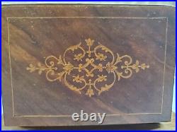 Vintage Mahagony Inlaid Accordian Style Folding 2 Sided Table Top Cigarette Box