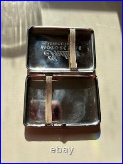 Vintage Metal Indian Motorcycle Cigarette Case