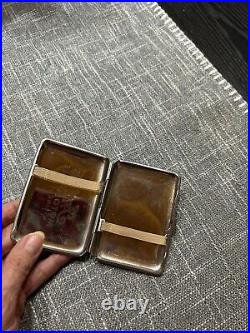 Vintage Metal Indian Motorcycle Cigarette Case