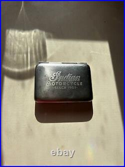 Vintage Metal Indian Motorcycle Cigarette Case