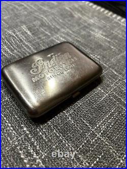 Vintage Metal Indian Motorcycle Cigarette Case