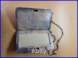 Vintage Ornate Sterling Silver Combination Cigarette Case/Compact