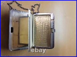 Vintage Ornate Sterling Silver Combination Cigarette Case/Compact