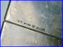 Vintage Peru Peruvian Welsch Sterling Silver 925 Cigarette Case Box Holder