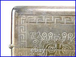 Vintage Peru Peruvian Welsch Sterling Silver 925 Cigarette Case Box Holder