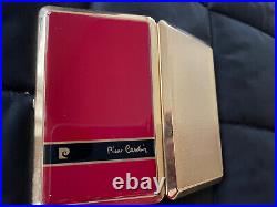 Vintage Pierre Cardin Cigarette Case withHolder Goldtone Logo NIB