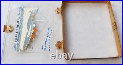 Vintage Rare Transparent Cigarettes Case Pacific Queen Ship England Navigation