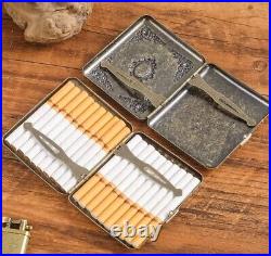 Vintage Relief jade Capacity 20pcs Cigarette Storage Case Pocket Metal Cigarette