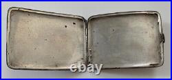 Vintage Silver Japanese Cigarette Case Engraved 110 Grams