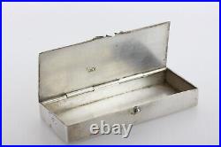 Vintage Sterling Silver 925 Small Snap Catch Cigarette Case Box