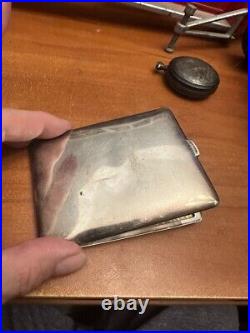 Vintage Sterling Silver Cigarette Case 103 grams