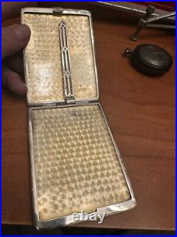 Vintage Sterling Silver Cigarette Case 103 grams