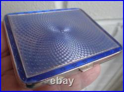 Vintage Sterling Silver Enamel Cigarette Case h/m 1926 Henry Clifford Davies