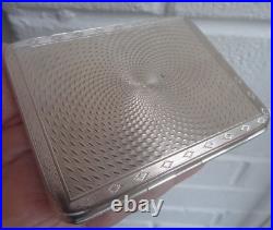 Vintage Sterling Silver Enamel Cigarette Case h/m 1926 Henry Clifford Davies