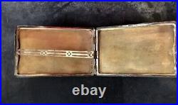 Vintage Sterling Silver with Gold Overlay and Inlay Mother of Pearl Cigarette Case