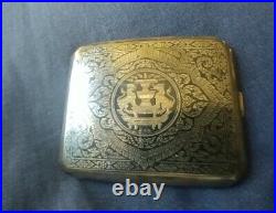 Vintage Sterling Thailand Cigarette Case Gift From Field Marshal Philbunsongkhra