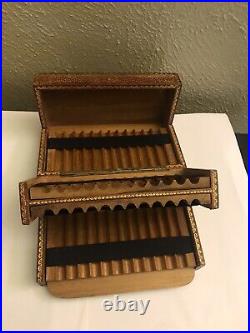 Vintage Table Cigarette Box 1970s Handmade Preroller Holder Smoke Box