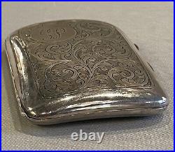 Vintage Tooled Silver Cigarette Case with Hallmarks