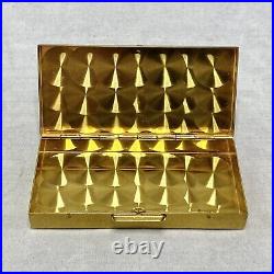 Vintage Trickettes by Wiesner of Miami Gold Tone Lighter & Cigarette Compact Box