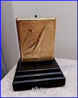 Vintage USSR Cigarette Case Soviet Space Program Souvenir of 60's