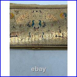 Vintage Volupte Compact Purse and Cigarette Case Animal Theme Birds Elephants