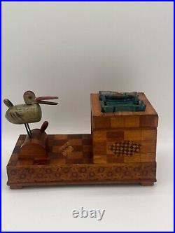 Vintage Wooden Mechanical Cigarette Dispenser