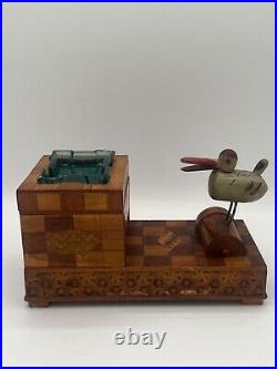 Vintage Wooden Mechanical Cigarette Dispenser